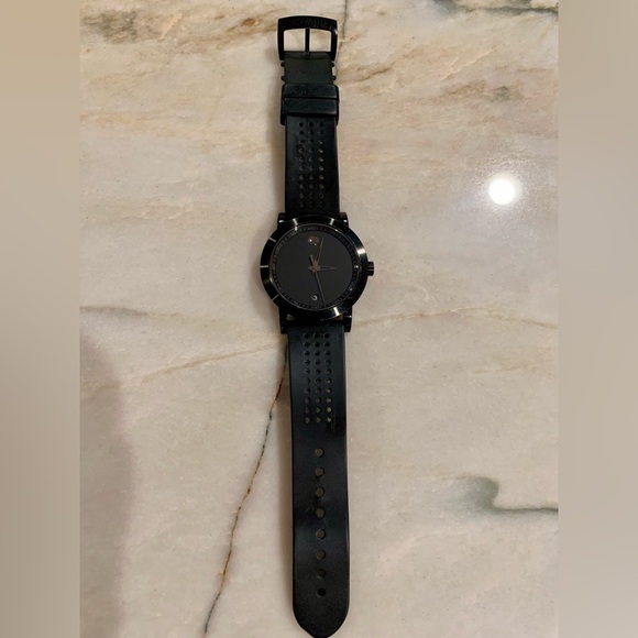 Movado Other - Movado Museum Black Dial with Rubber Strap